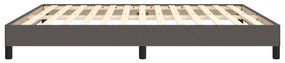 Estrutura de cama 160x200 cm couro artificial cinzento