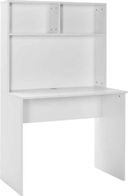 Secretária "Turvis" com Estante - 90 x 148 x 52 cm - Branco - Design M