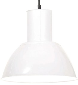 vidaXL Candeeiro suspenso redondo 25 W 28,5 cm E27 branco