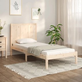 vidaXL Cama sem colchão 100x200 cm madeira de pinho maciça