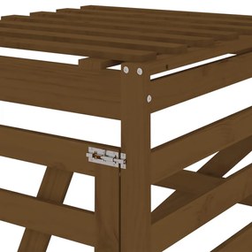 Extensão de abrigo p/ caixote do lixo pinho maciço castanho-mel
