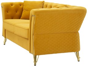 SOFÁ EMY MOSTARDA COM ALMOFADAS 162X83X76 CM