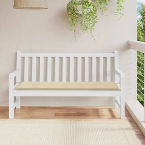 Almofadão p/ banco de jardim 150x50x4 cm tecido oxford bege