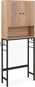 Armario para casa de banho sobre a sanita com 2 portas 23 x 63 x 165,5 cm Natural