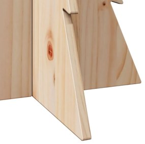 Árvore de Natal decorativa 80 cm madeira de pinho maciça