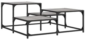 Mesa de centro 87,5x87,5x40cm derivados de madeira cinza sonoma