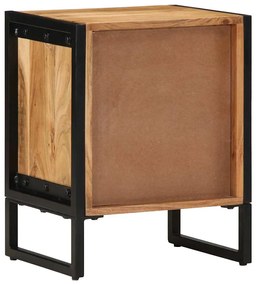mesa de cabeceira 40x30x50 cm de madeira sólida de acácia