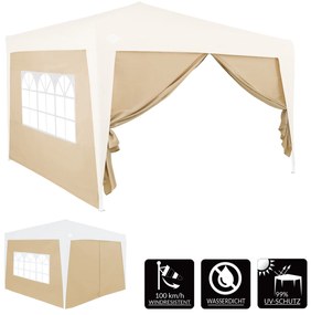 Conjunto de 2 paredes laterais dobráveis para Tenda (NÃO NCLUÍDO) 6 x 2 m Bege