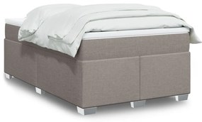 Cama boxspring c/ colchão 120x190cm tecido castanho-acinzentado