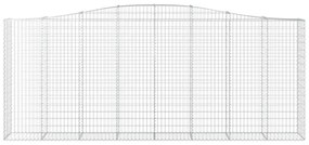 Cestos gabião arqueados 2pcs 400x50x160/180cm ferro galvanizado