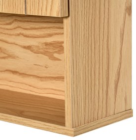 Armário Casa de Banho com Espelho Móvel Suspenso de Casa de Banho com 2 Portas e 2 Prateleiras Interiores Ajustáveis 54x15,2x55,3cm Natural