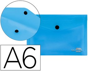Bolsa Porta Documentos com Mola Din A6 Azul