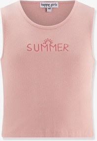 Top de verão Happy Girls para menina rosado