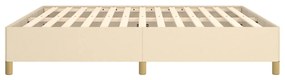 Estrutura de cama sem colchão 160x200 cm tecido cor creme