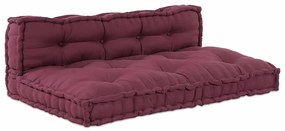 vidaXL Travesseiro para Sofá Pallet 2 pcs Maroons tecido