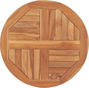Tampo de mesa redondo 2,5 cm 60 cm madeira teca maciça