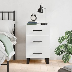 vidaXL Mesa de cabeceira 40x40x66 cm derivados de madeira branco