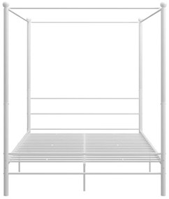 Estrutura de cama dossel 160x200 cm metal branco