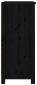 Aparador 40x35x80 cm madeira de pinho maciça Preto