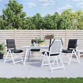 vidaXL Almofadões cadeira encosto baixo 4 pcs tecido oxford antracite