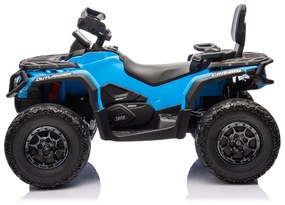 Moto 4 elétrica para crianças 12V Can Am Outlander 4x4 com controlo remoto, rodas Espuma EVA, assento couro Carga até 50Kg Azul