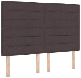 Cama Box com Colchão Cinza Escuro 140x200 cm Tecido