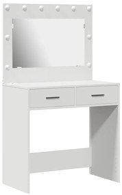 Mesa de Toucador  com Luzes LED - Branca, 78.5 x 41 x 135 cm