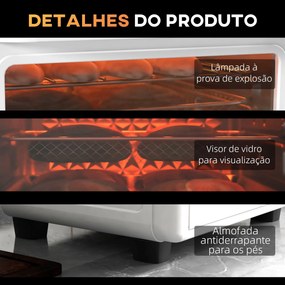 HOMCOM Mini Forno Elétrico Multifuncional Forno Elétrico de 13L 1200W