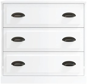 Aparadores 2 pcs derivados de madeira branco brilhante