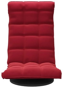 Cadeira de piso giratória veludo vermelho tinto