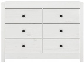 Armário de apoio 100x40x72 cm pinho maciço branco