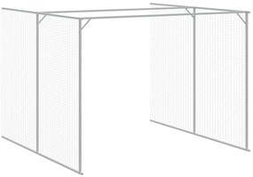 Casota p/ cães c/ parque 214x865x181 cm aço galvaniz. antracite