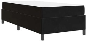 Estrutura da Cama Preto e Branco e Preto 90 x 190 cm Veludo