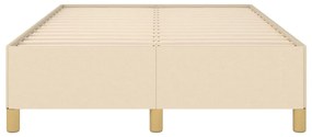 Estrutura de cama sem colchão 120x200 cm tecido cor creme