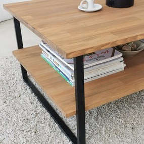 Mesa de Café Neta - Carvalho - 85x40x60 cm