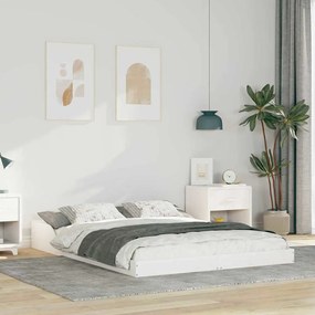 vidaXL Estrutura da Cama Branco 140 x 190 cm Madeira de pinho maciça