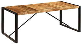 Mesa de jantar madeira de mangueira maciça 200x100x75 cm