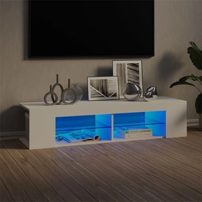 Móvel de TV Rutti com Luzes LED de 135 cm - Branco - Design Moderno