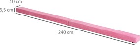 Barra de Equilíbrio Ginástica Dobrável 210 cm Barra de Ginástica Artística para Crianças Iniciantes e Ginastas 210x10x6,5 cm Rosa
