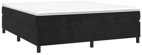 Estrutura de cama sem colchão 160x200 cm veludo preto