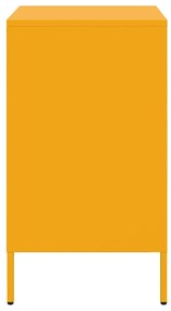 Mesa de cabeceira 36x39x68 cm aço amarelo mostarda