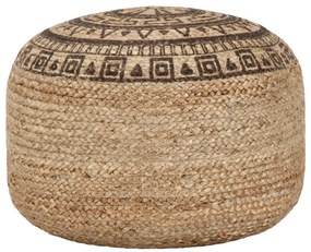 Pufe artesanal 45x30 cm juta castanho