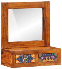 vidaXL Armário de Parede com gaveta Castanho 40 x 20 x 50 cm