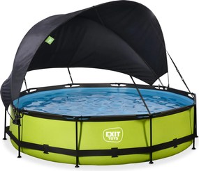 Piscina redonda Lime ø360x76cm com bomba de filtragem e cobertura - Verde