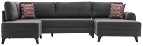 Sofá-Cama de Canto Belen – Antracite – 300x78x202 cm