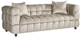 Sofá LORING, 3 lugares, tecido velvet 213 x 87 x 71 cm cinza light 25