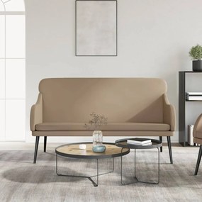 vidaXL Banco 110x76x80 cm couro artificial cor cappuccino