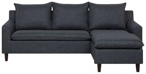Sofá de 3 lugares em tecido cinzento escuro ELVENES Beliani