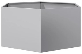 Vaso/floreira de jardim hexagonal 104x90x45 cm aço galvanizado