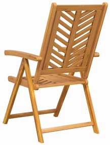 Cadeiras de Jardim Reclináveis 4 pcs Madeira Sólida de Acácia